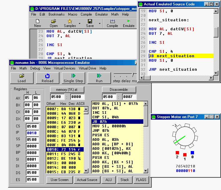 Emu8086 Screenshot